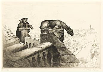 JOHN TAYLOR ARMS Three etchings from the Gargoyle Series.